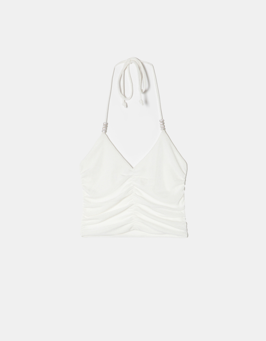TALLY WEiJL, Weißes Fancy Rüschen-Top for Women
