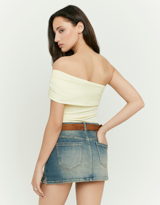TALLY WEiJL, Gelbes One-Shoulder Crop Top for Women