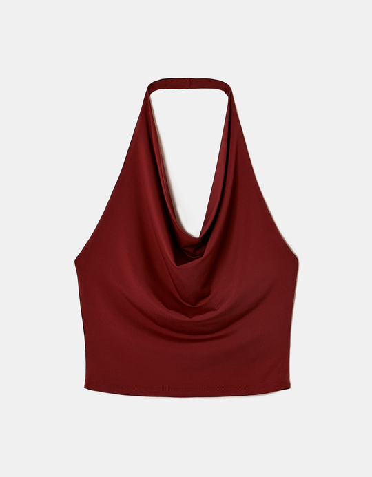 TALLY WEiJL, Top Rouge dos Nu à Col Halter for Women
