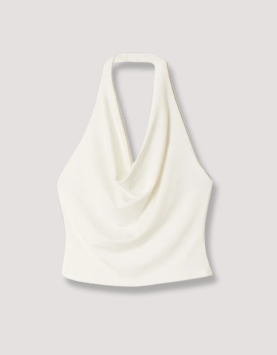 TALLY WEiJL, Weißes Rückenfreies Neckholder-Top for Women