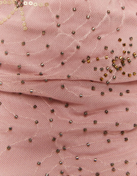 TALLY WEiJL, Pink Halter Top with Beads for Women