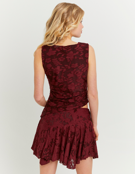 TALLY WEiJL, Burgunderfarbenes Blumen-Top for Women