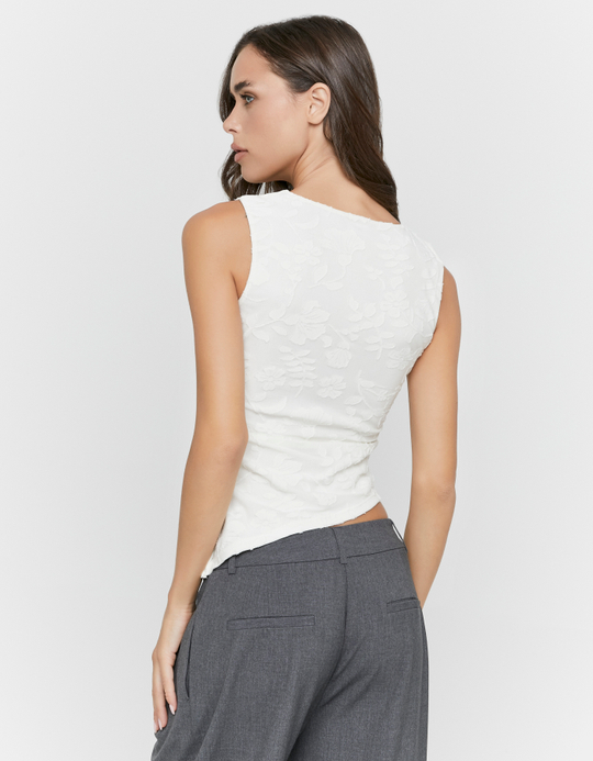 TALLY WEiJL, Top Bianco Asimmetrico for Women
