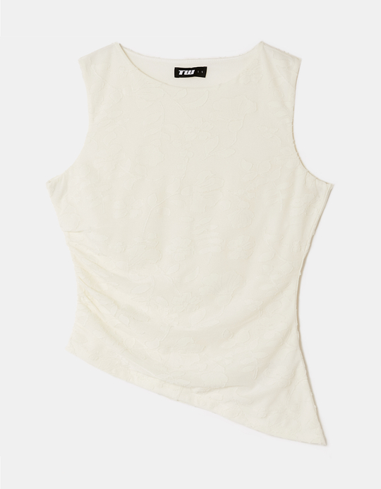TALLY WEiJL, Top Bianco Asimmetrico for Women