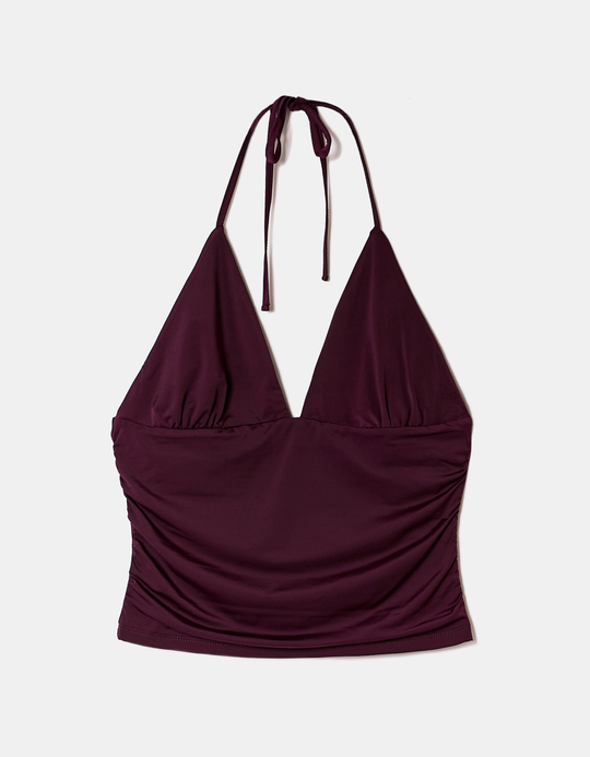 TALLY WEiJL, Crop Top All'Americana Borgogna for Women