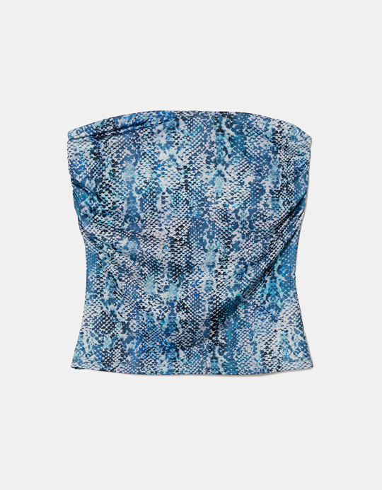 TALLY WEiJL, Bandeau Top mit Schlangenmuster for Women