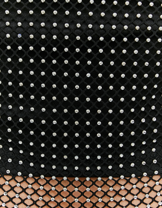 TALLY WEiJL, Top Μαύρο με Strass for Women