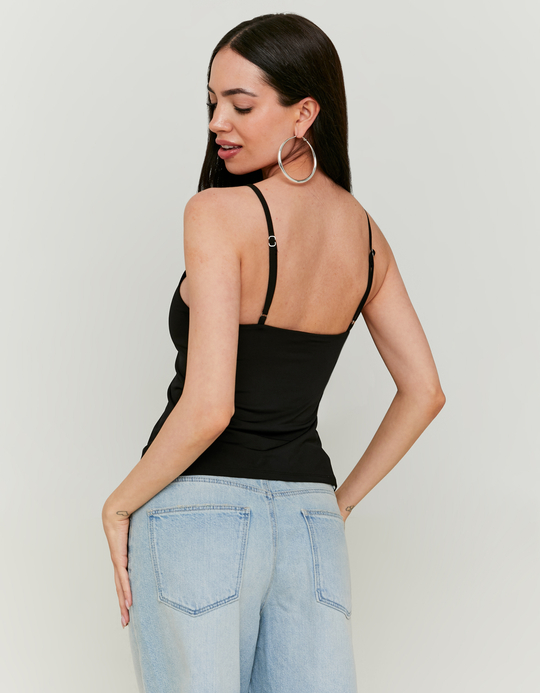 TALLY WEiJL, Black Butterfly Buckle Cami Top for Women