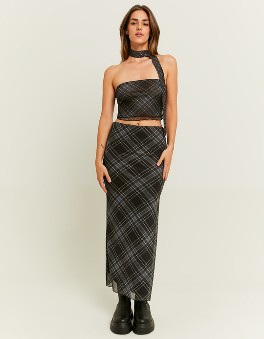 TALLY WEiJL, Kariertes Bandeau-Top mit Schal for Women