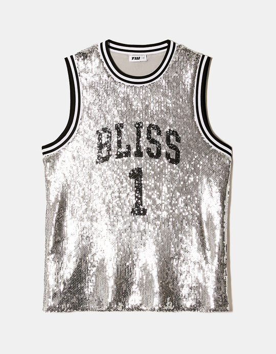 TALLY WEiJL, Maillot de Basket en Sequins Gris for Women