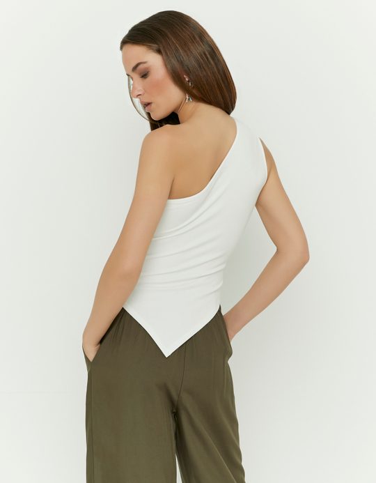 TALLY WEiJL, Top Bianco Monospalla for Women
