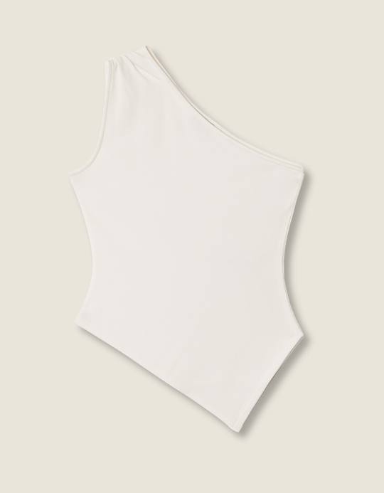 TALLY WEiJL, Top Bianco Monospalla for Women