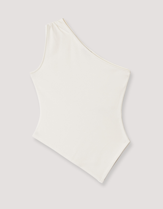 TALLY WEiJL, Top Bianco Monospalla for Women