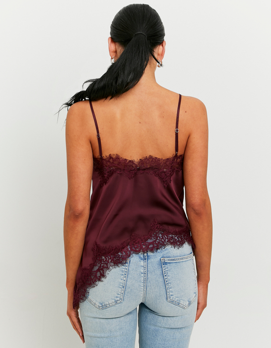 TALLY WEiJL, Asymmetrisches Satin-Top mit Spitze for Women