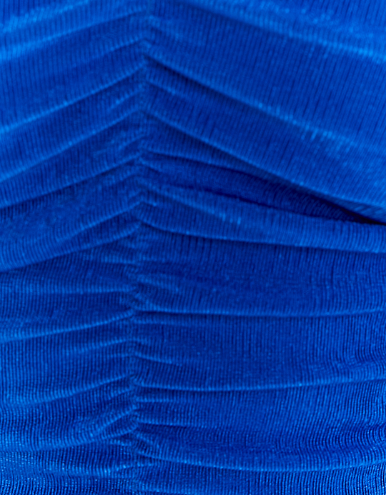 TALLY WEiJL, Crop Top Blu con Increspature for Women