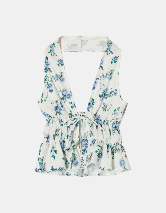 TALLY WEiJL, Top halter a Fiori con fiocchi for Women