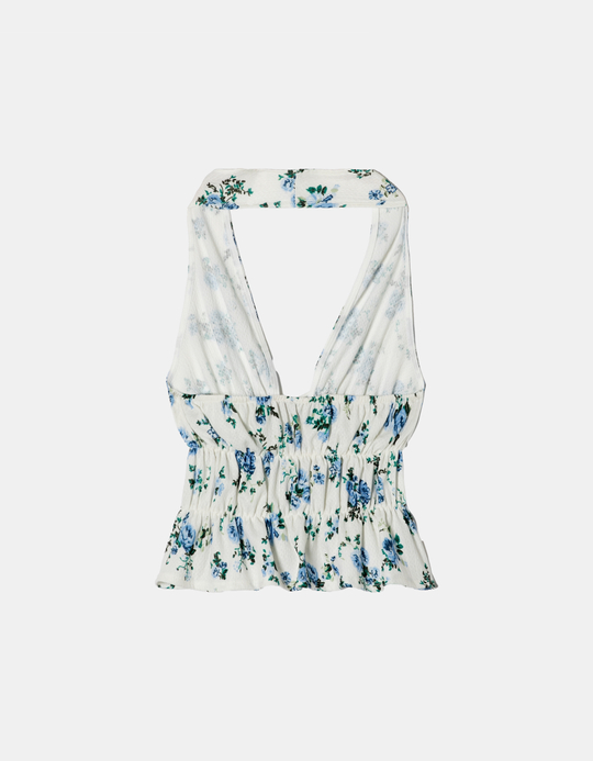 TALLY WEiJL, Top halter a Fiori con fiocchi for Women