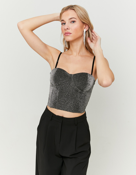 TALLY WEiJL, Top Corsetto Nero for Women