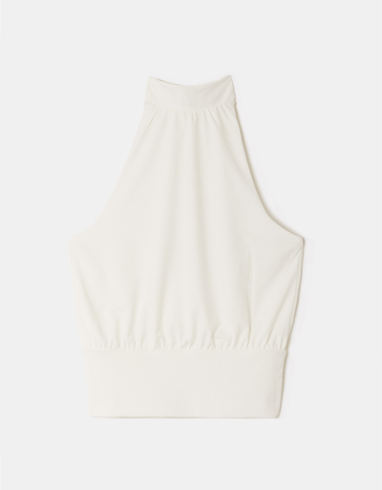 TALLY WEiJL, Top Blanc à Encolure Ras-du-Cou for Women