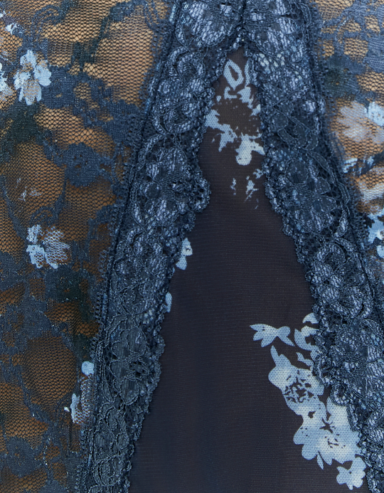 TALLY WEiJL, Blue Lace Cropped Top for Women