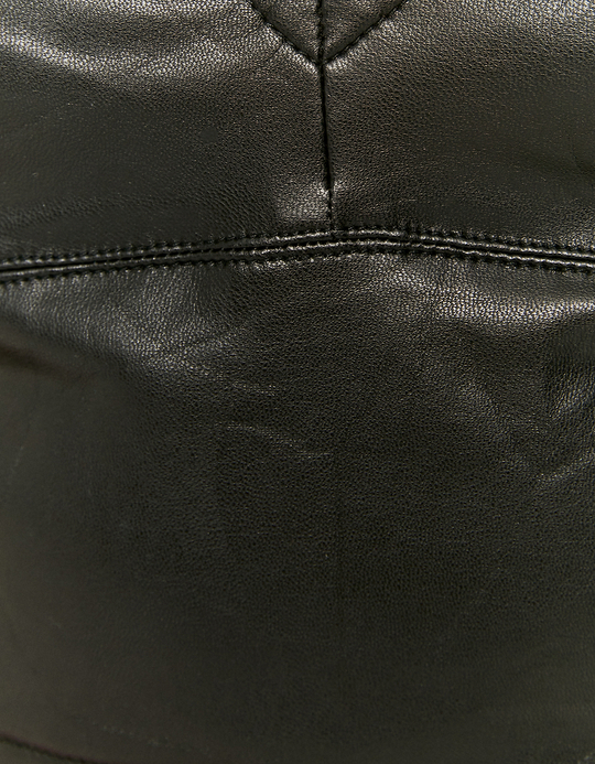 TALLY WEiJL, Crop Top In Similpelle Nero for Women