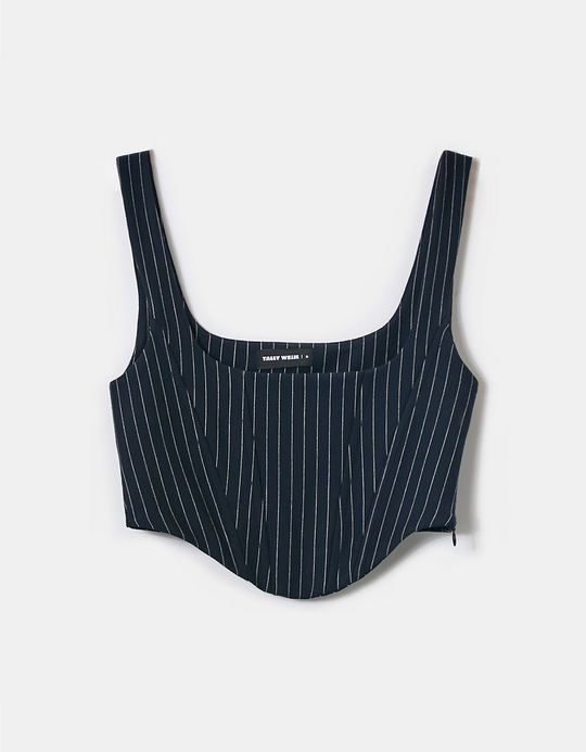 TALLY WEiJL, Schwarzes kurzes Korsett-Top for Women