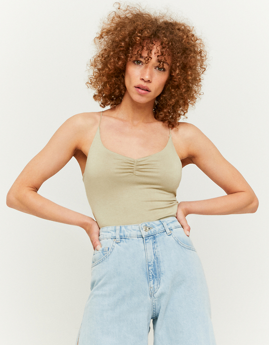 TALLY WEiJL, Green Basic Tank Top for Women