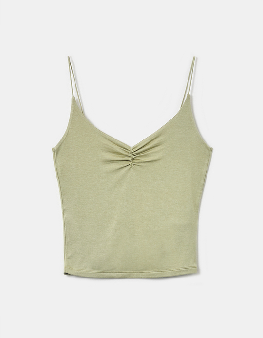 TALLY WEiJL, Green Basic Tank Top for Women