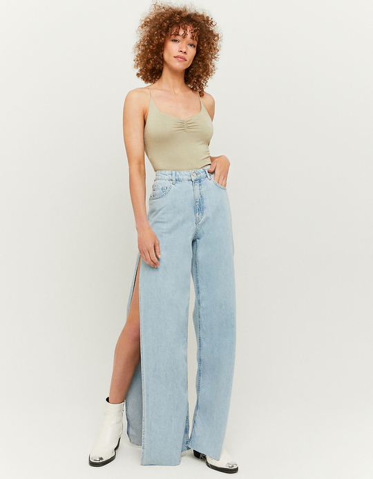 TALLY WEiJL, Grünes Basic Träger Top for Women