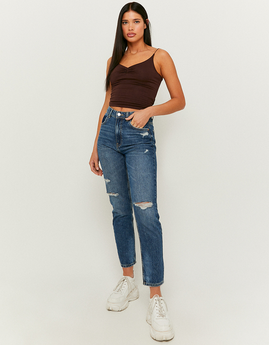 TALLY WEiJL, Braunes Basic Spaghetti  Top for Women