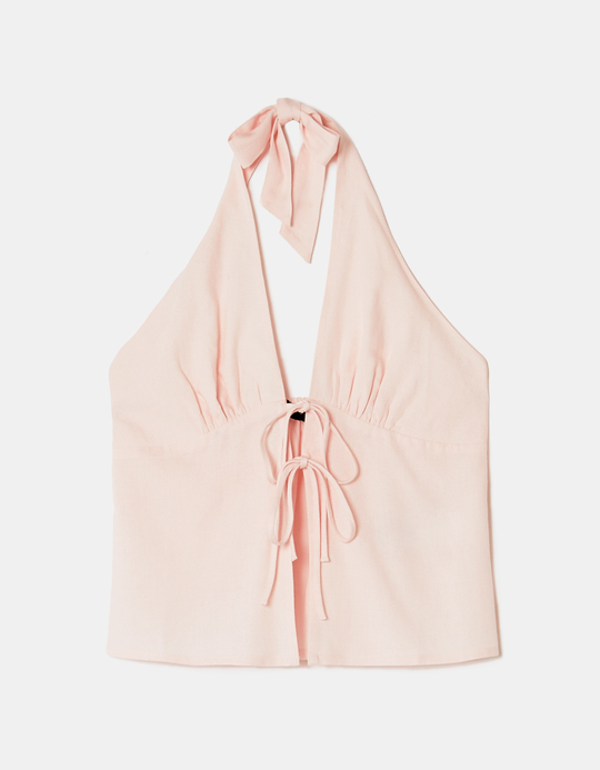 TALLY WEiJL, Pink Halter Sleeveless Top for Women