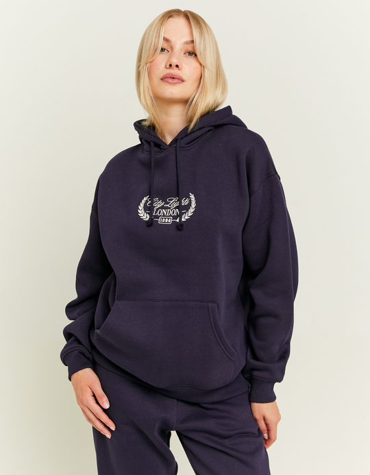 TALLY WEiJL, Blauer Varsity-Oversize-Hoodie for Women
