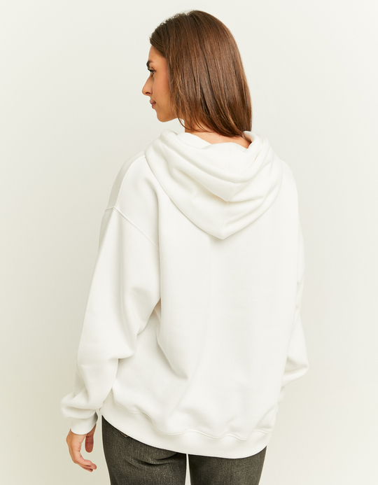 TALLY WEiJL, Sweat Oversized Blanc avec Impression à l'avant for Women