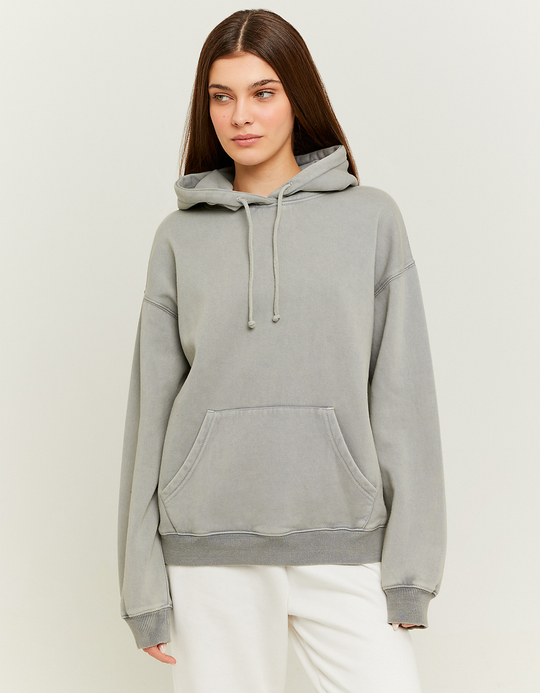 TALLY WEiJL, Beige acid wash oversize Hoodie for Women