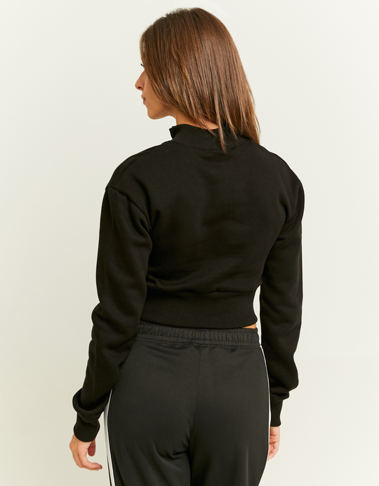 TALLY WEiJL, Schwarzes Cropped Sweatshirt for Women