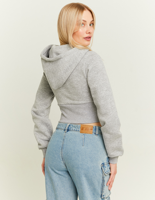 TALLY WEiJL, Grey Basic Hoodie with Zip for Women