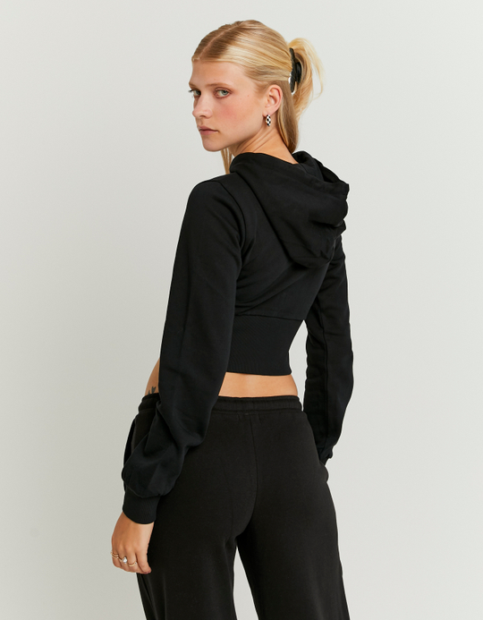 TALLY WEiJL, Schwarzer kurzer Zip-Up Hoodie for Women