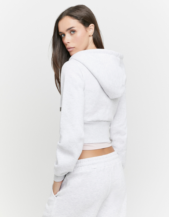 TALLY WEiJL, Grey Cropped Hoodie for Women