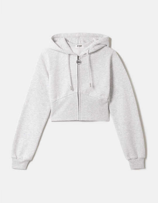 TALLY WEiJL, Grey Cropped Hoodie for Women