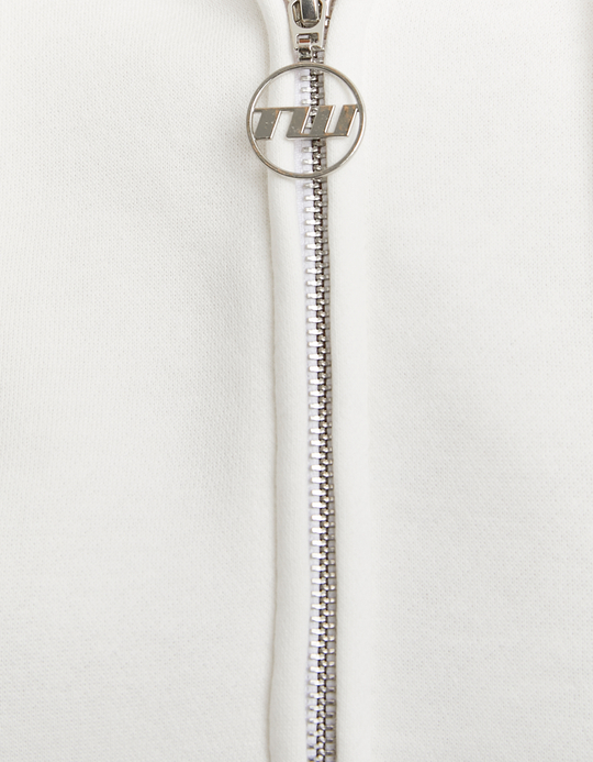 TALLY WEiJL, White Zip Up Hoodie for Women
