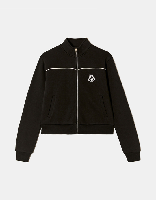 TALLY WEiJL, Schwarzes Sweatshirt mit Reissverschluss for Women