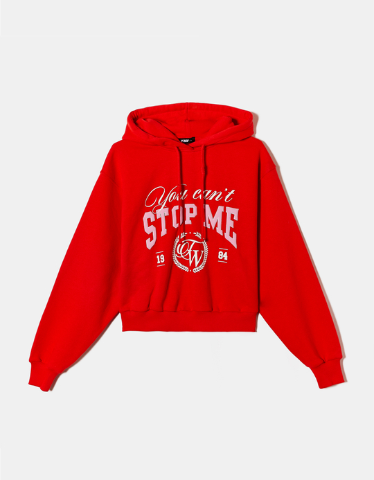 TALLY WEiJL, Felpa Oversize con Cappuccio Rossa for Women