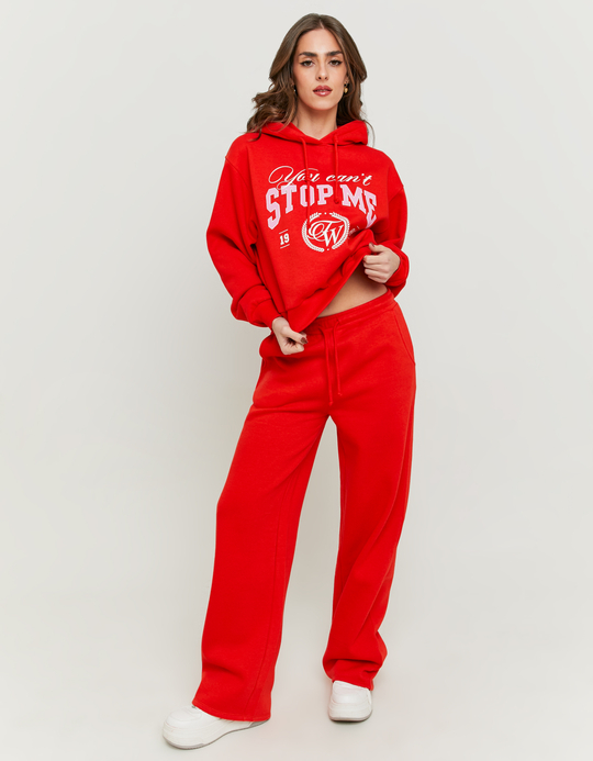 TALLY WEiJL, Felpa Oversize con Cappuccio Rossa for Women