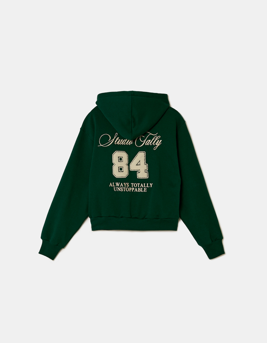TALLY WEiJL, Grüner Hoodie mit Stickerei for Women