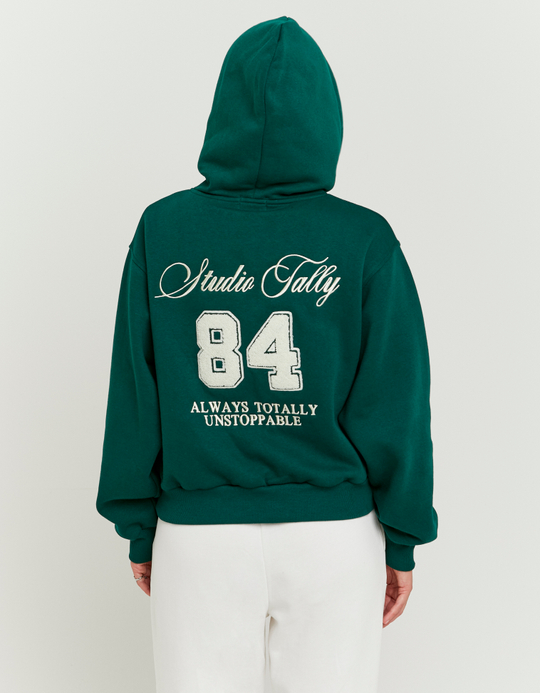 TALLY WEiJL, Grüner Hoodie mit Stickerei for Women