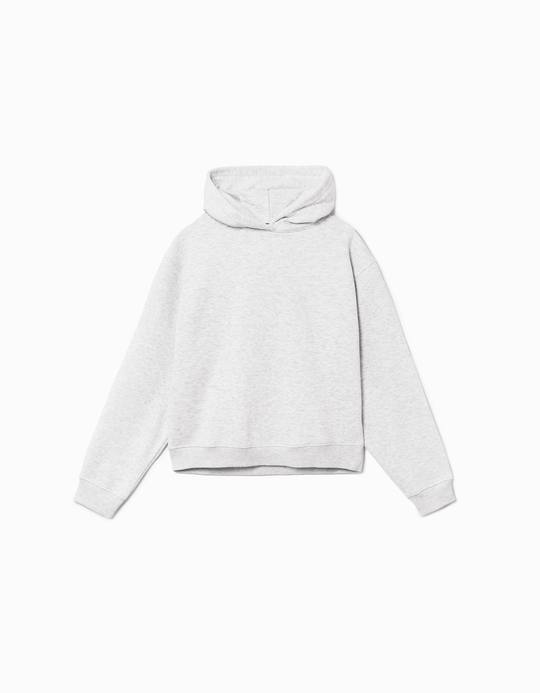 TALLY WEiJL, Felpa con Cappuccio Basic Grigia for Women