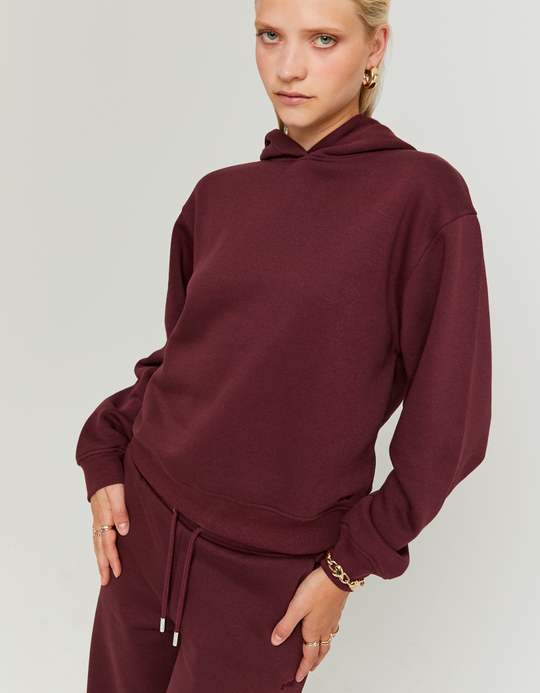 TALLY WEiJL, Burgunder Basic Hoodie for Women