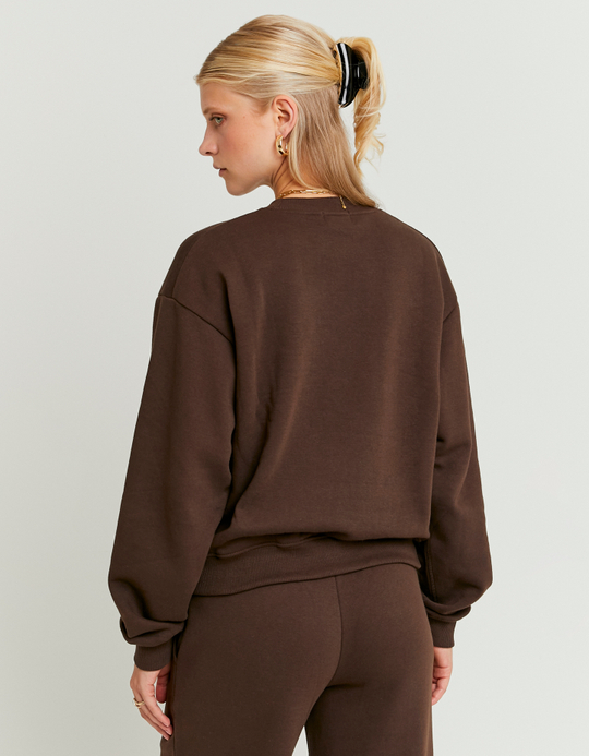 TALLY WEiJL, Felpa Marrone Basica for Women
