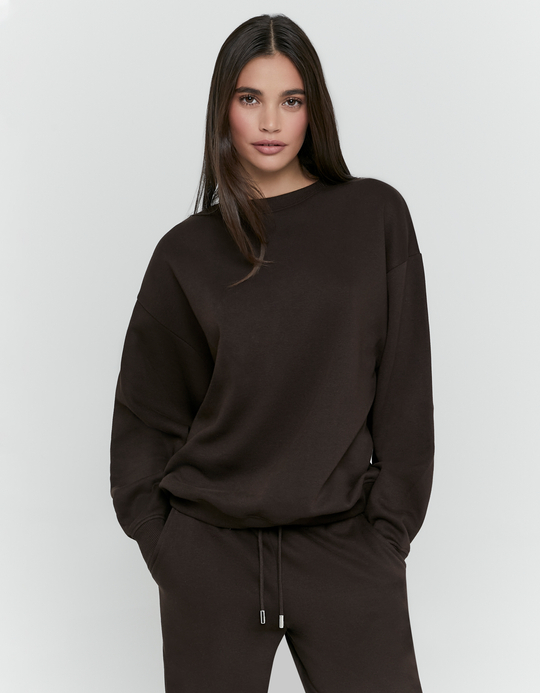 TALLY WEiJL, Brown Oversized Sweatshirt for Women