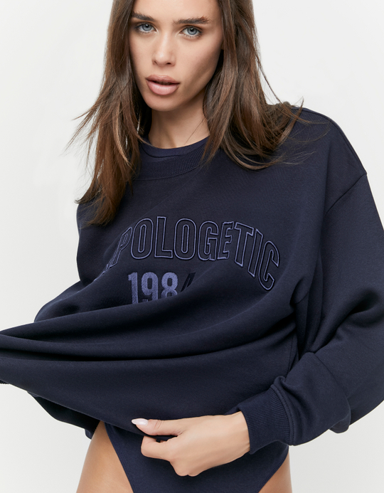 TALLY WEiJL, Blaues Sweatshirt mit Stickerei for Women